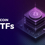 a picture showing stacks of bitcoin one untop the other. Also a text which writes 'Bitcoin ETF"